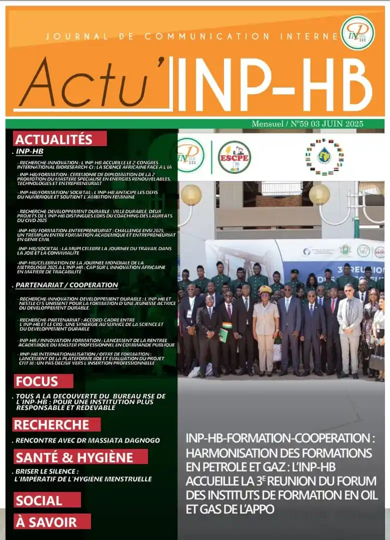 Image from INP-HB Officiel: Retrouvez actu 59 du journal Interne de l'INP-HB en cliquant sur: http...