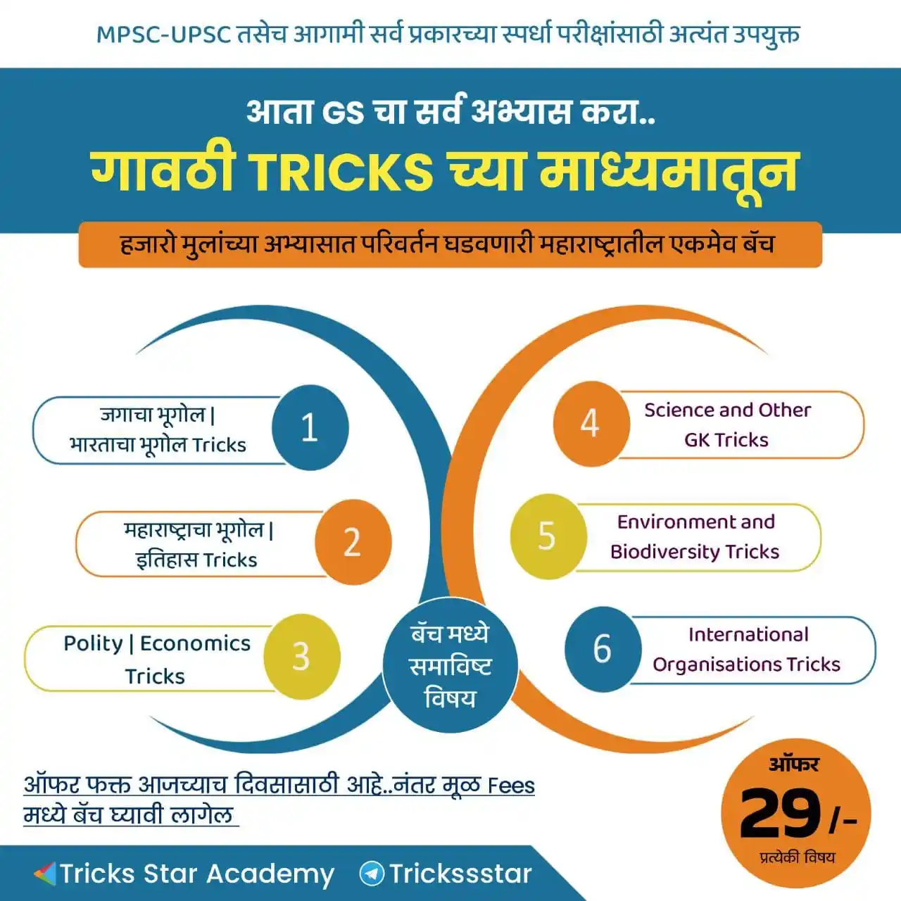 Image from 𝐕𝐈𝐒𝐈𝐎𝐍 𝐌𝐏𝐒𝐂: *🎯संपूर्ण Batch ही फक्त गावठी ट्रिक्स आणि Mindmap वर आधारित असेल. त्य...