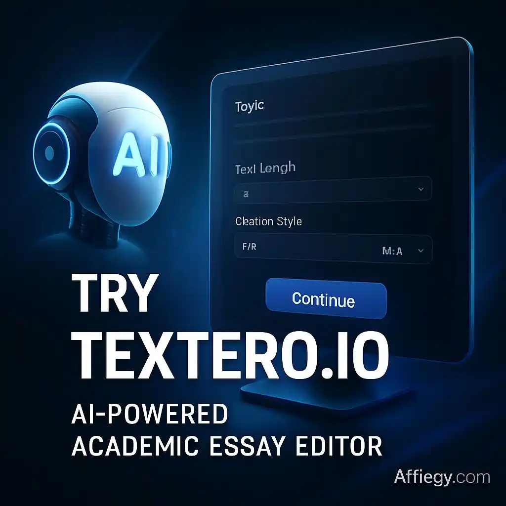 Image from افلييت مصر: 🔥 Textero.io - أقوى أداة مجانية لكتابة الأبحاث والمقالات الأكاديمية ب...