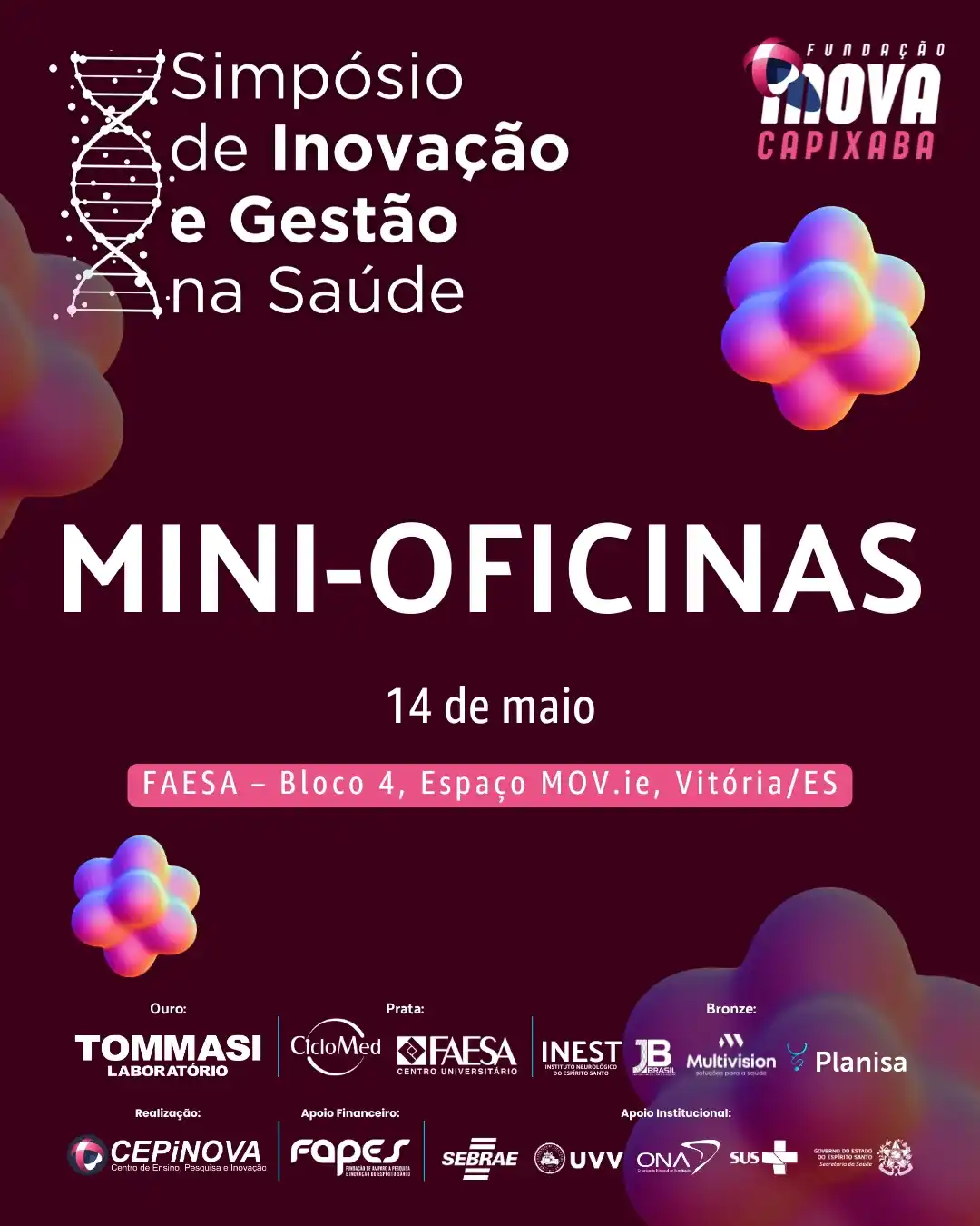 Image from Fundação iNOVA Capixaba: 🗓️ 14 de Maio - 3º SIGS 📍 FAESA – Bloco 4, Espaço MOV.ie, Vitória/ES...