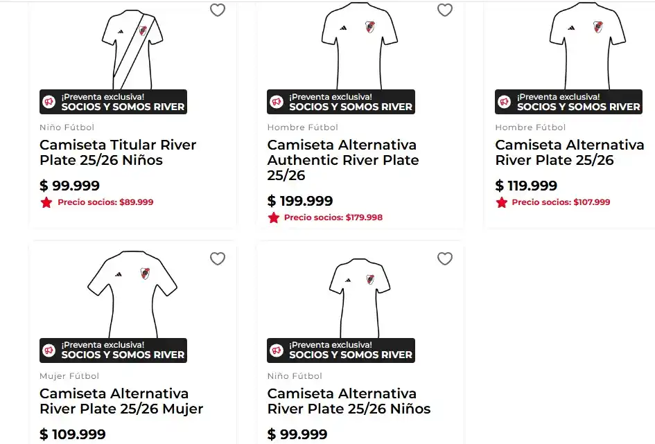 Image from River Carp: *💲Precio de la nueva camiseta de RIVER titular y suplente en tiendari...