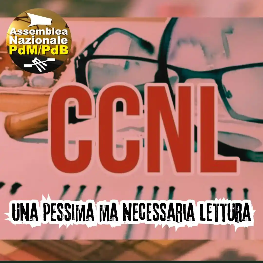 Image from Assemblea Nazionale PdM/PdB: 📚📖 *Ti invitiamo a leggere attentamente il contratto e gli accordi:*...