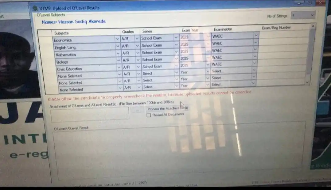 Image from SOLUTIONTEE PHYSICAL & ONLINE ACADEMY ( EDUTECH CONSULTS): UPDATE: JAMB ACTIVATES 2025 UTME PORTAL FOR UPLOADING OF OLEVEL RESULT...