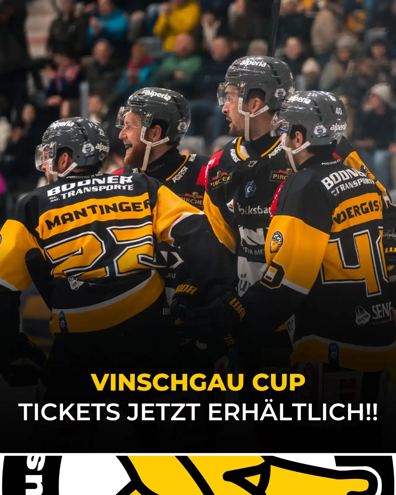 Image from HC Pustertal Wölfe: Tickets für unsere beiden Spiele beim diesjährigen Vinschgau Cup am 23...
