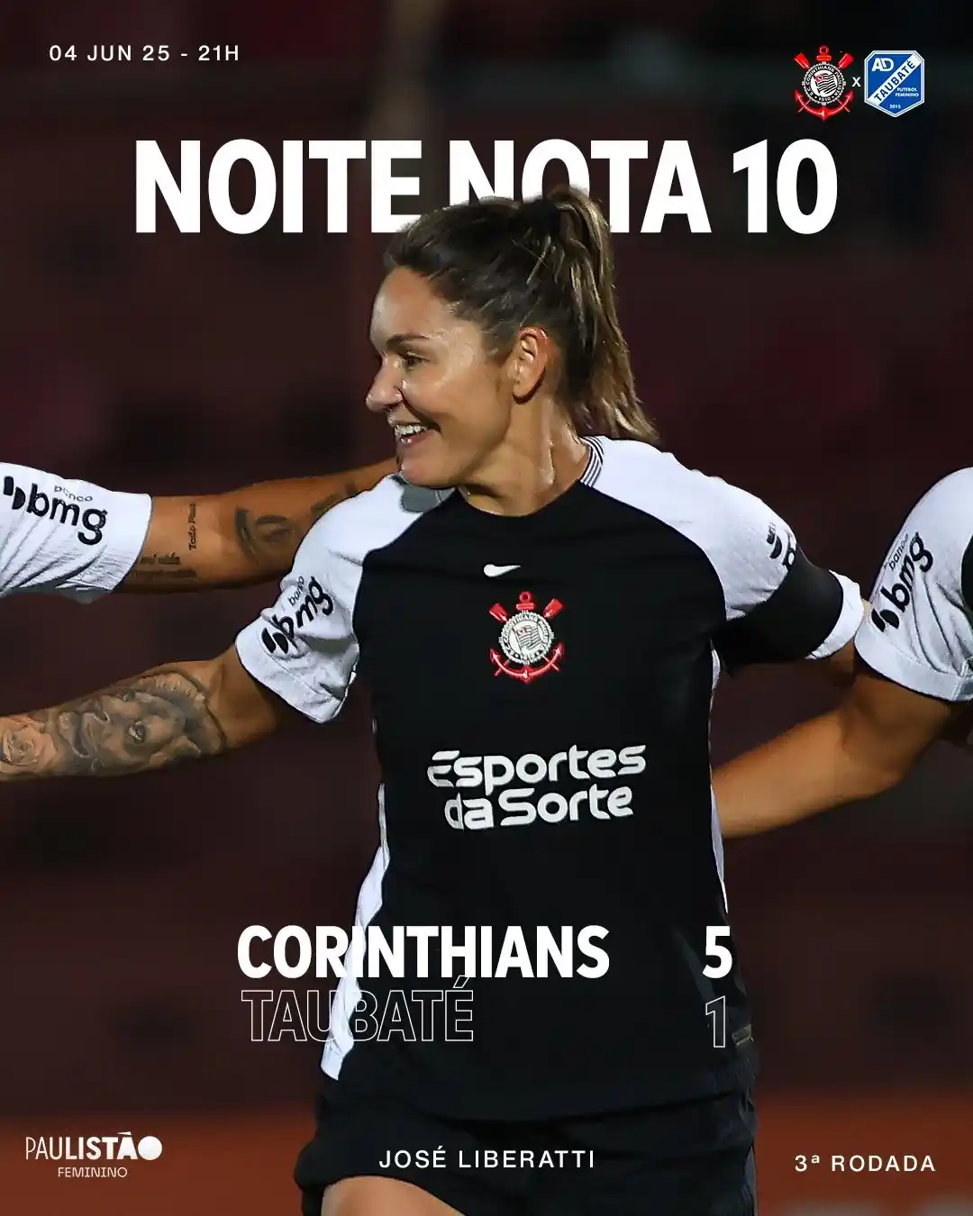 Image from TNT Sports | Corinthians: Bom dia, Coringão! 🦅 E no feminino de ontem? Nada fora do normal! ☑...