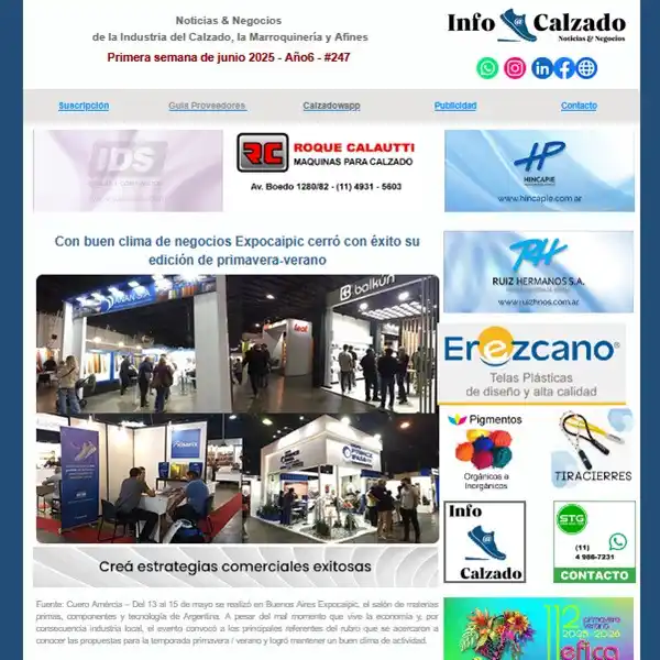 Image from Calzawapp by Info Calzado 🇦🇷: 📍 *Ya está disponible Info Calzado # 247 – Año 6, 1ª semana de junio*...