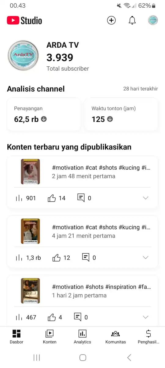 Image from KOLOM ARDA DINATA: Alhamdulillah, ARDA TV sudah tembus 3.939 subscriber! Makasih banyak ...