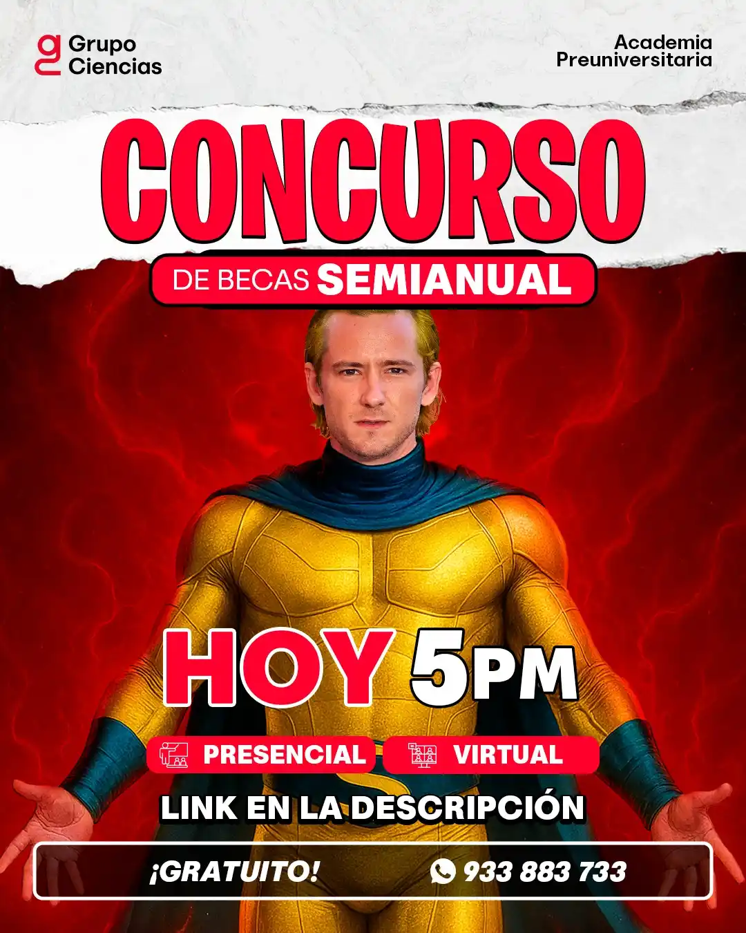 Image from Academia Grupo Ciencias: ✨✨¡𝐄𝐒 𝐇𝐎𝐘! Concurso de Becas para el Semianual San Marcos Link aq...