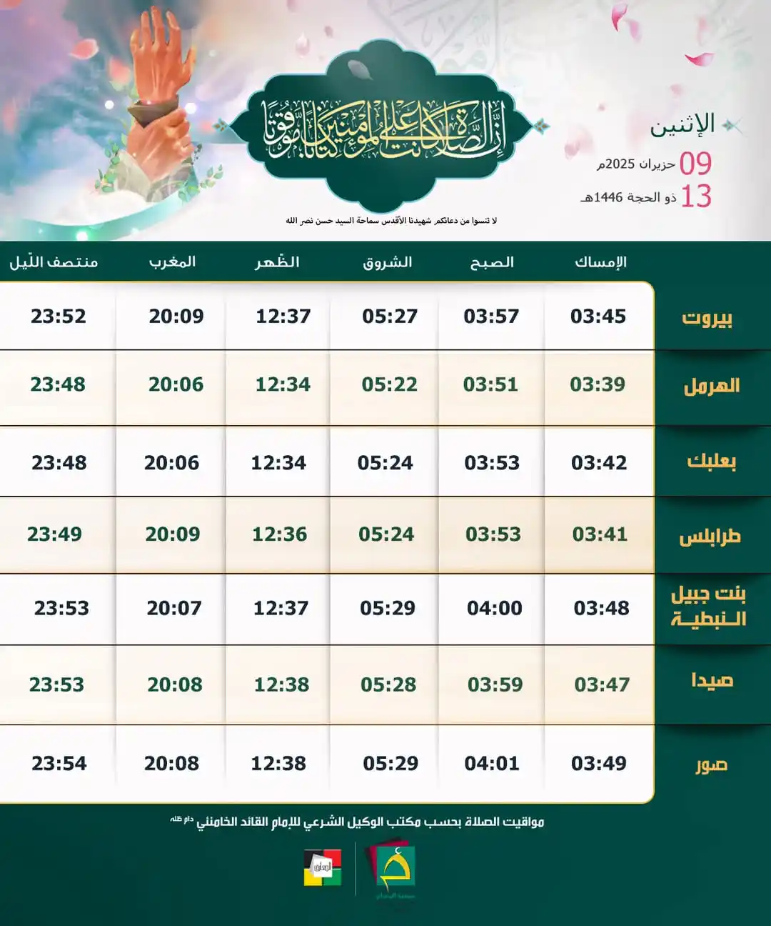 Image from قناة السيد محمد نور الدين العاملي: *<a class="text-blue-500 hover:underline cursor-pointer" href="/hashta...