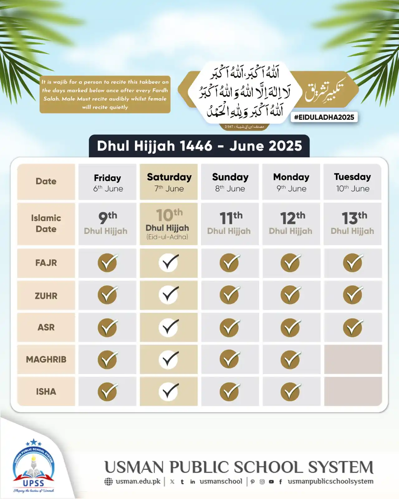Usman Public School System post