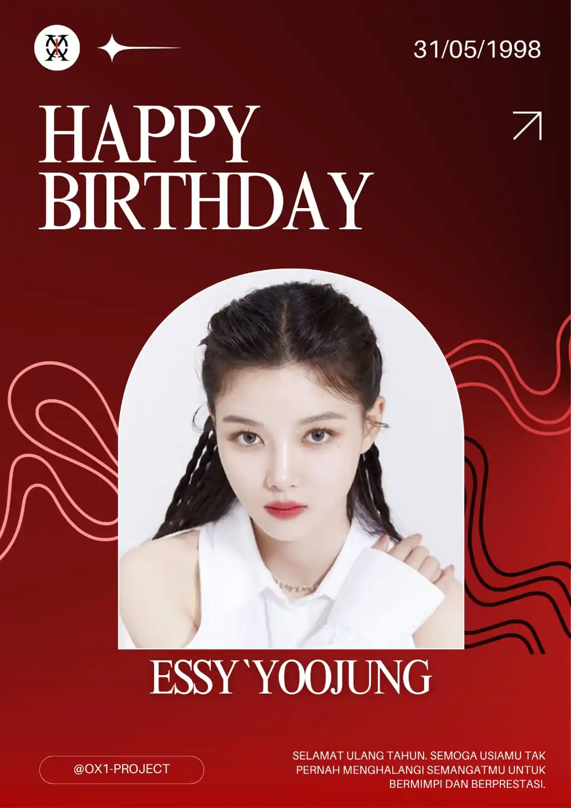 Image from OX1-PROJECT OFFICIAL: ── ᝰ.ᐟ ESSY`KIM YOOJUNG ── ᝰ.ᐟ 31 MEI 2025 ── ᝰ.ᐟ HAPPY BIRTHDAY TO YO...