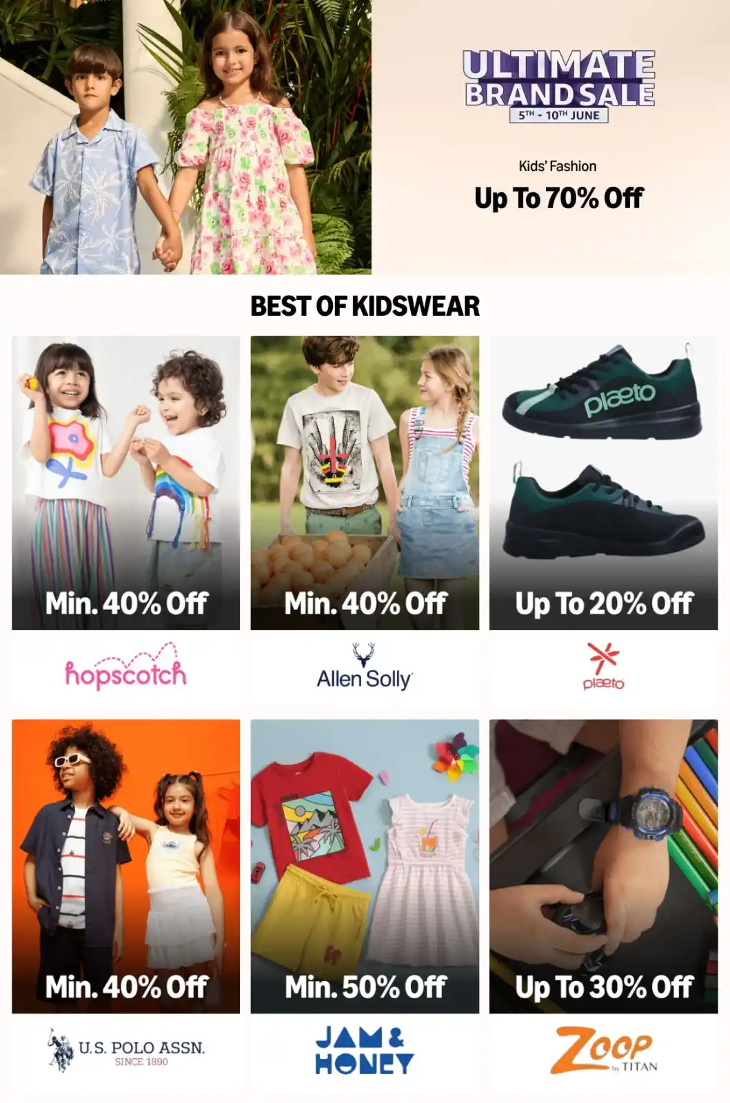 Image from Amazon Associates: 🛍️ *ULTIMATE BRAND SALE* 📣 Last day of sale 👫🏻 *Kid's Fashion* ⚡...