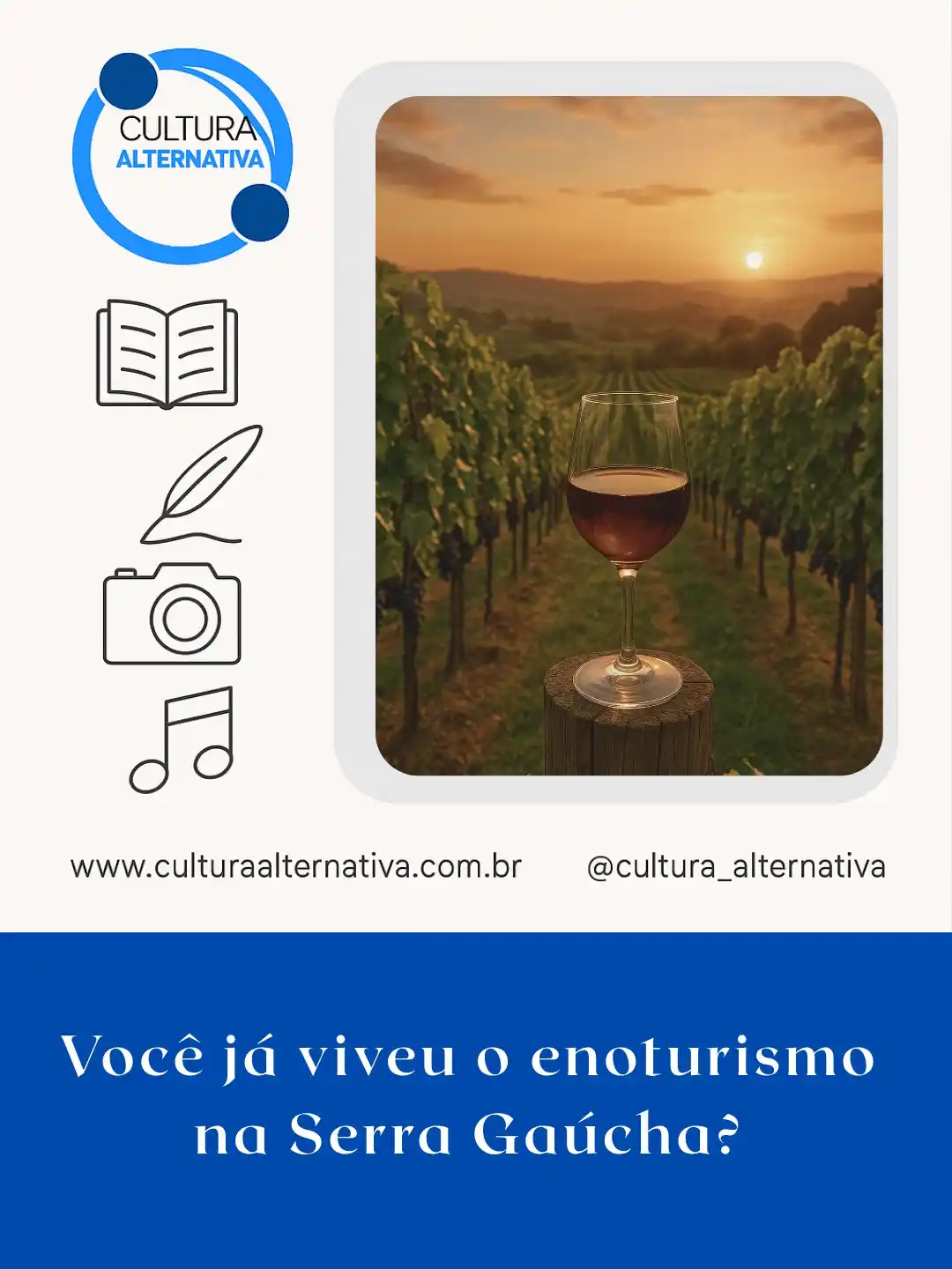 Image from Cultura Alternativa Site : 🍇 *Você já viveu o enoturismo na Serra Gaúcha?* Prepare-se para uma v...
