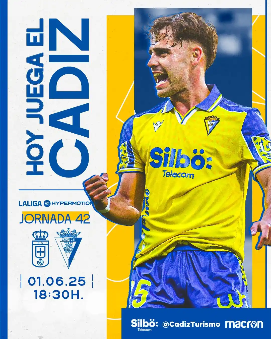 Image from Cádiz Club de Fútbol: 💛💙 <a class="text-blue-500 hover:underline cursor-pointer" href="/ha...