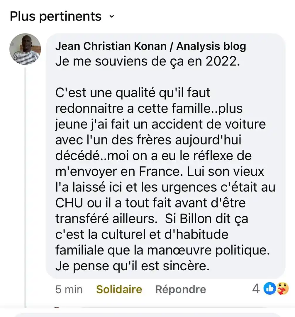 Image from Jean-Louis Billon: *Merci Jean-Christian pour ce témoignage qui me touche profondément.* ...