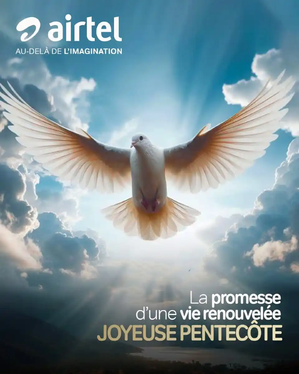 Image from Airtel Congo B: Bonne fête 🥳 de la Pentecôte 🕊️ à toute la communauté chrétienne ✝️ ...