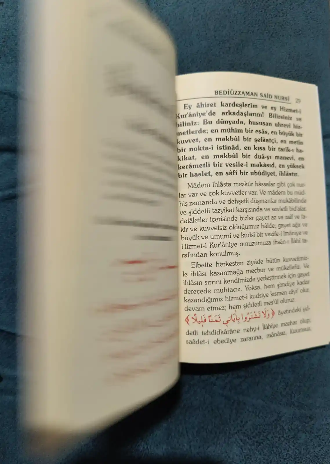 Image from Nur-u Derya 📕: *Ey âhiret kardeşlerim ve ey hizmet-i Kur'aniyede arkadaşlarım! Bilirs...