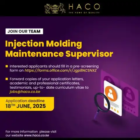 Image from Tech Kenya: https://www.haco.co.ke/job-opportunity-injection-molding-maintenance-s...