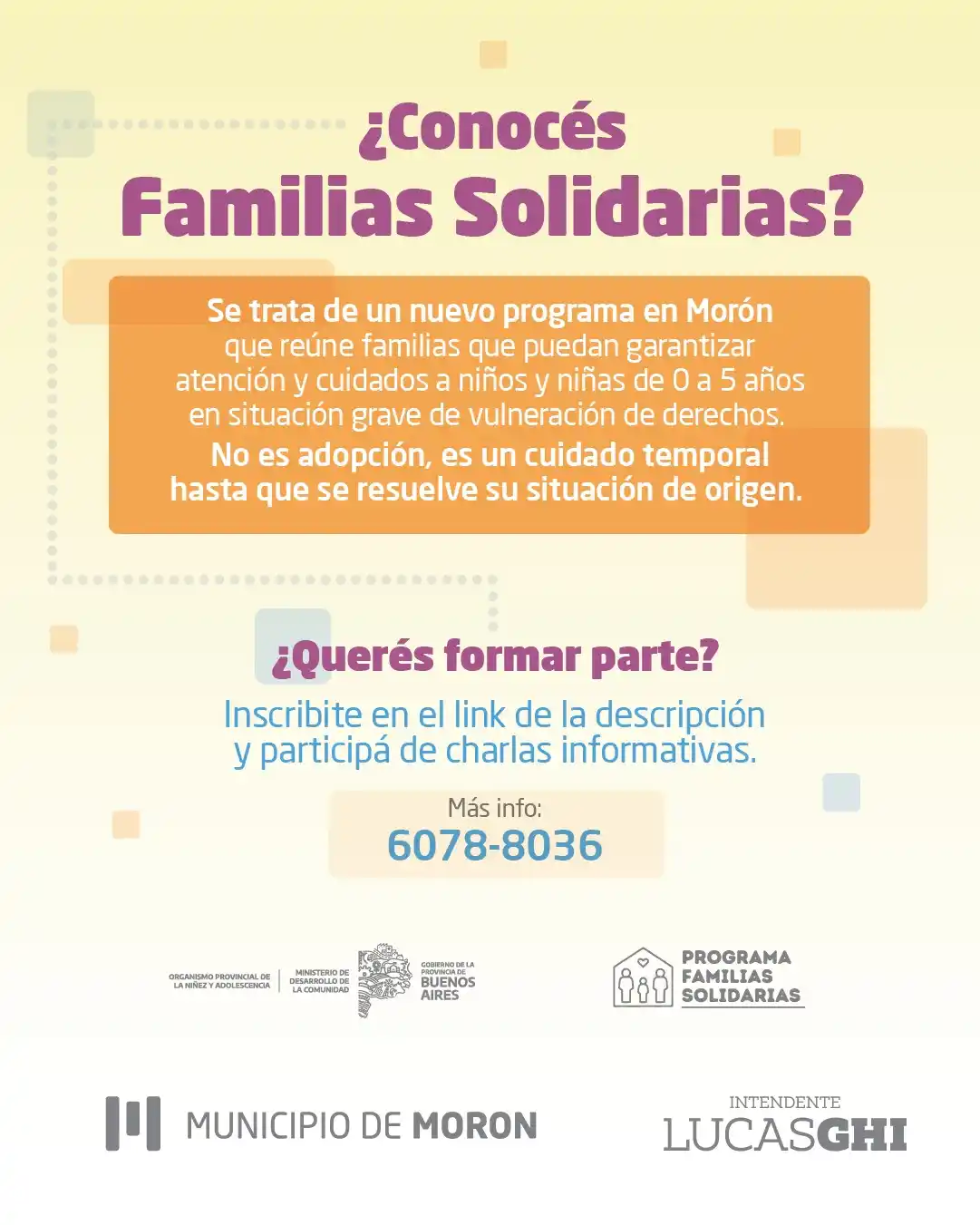 Image from Clasificados Profesionales De Salud Mental/Física Y Educación. CONFECCIÓN DE CV.: *PROGRAMA FAMILIAS SOLIDARIAS MORÓN* 🌈 El municipio de Morón inicia ...