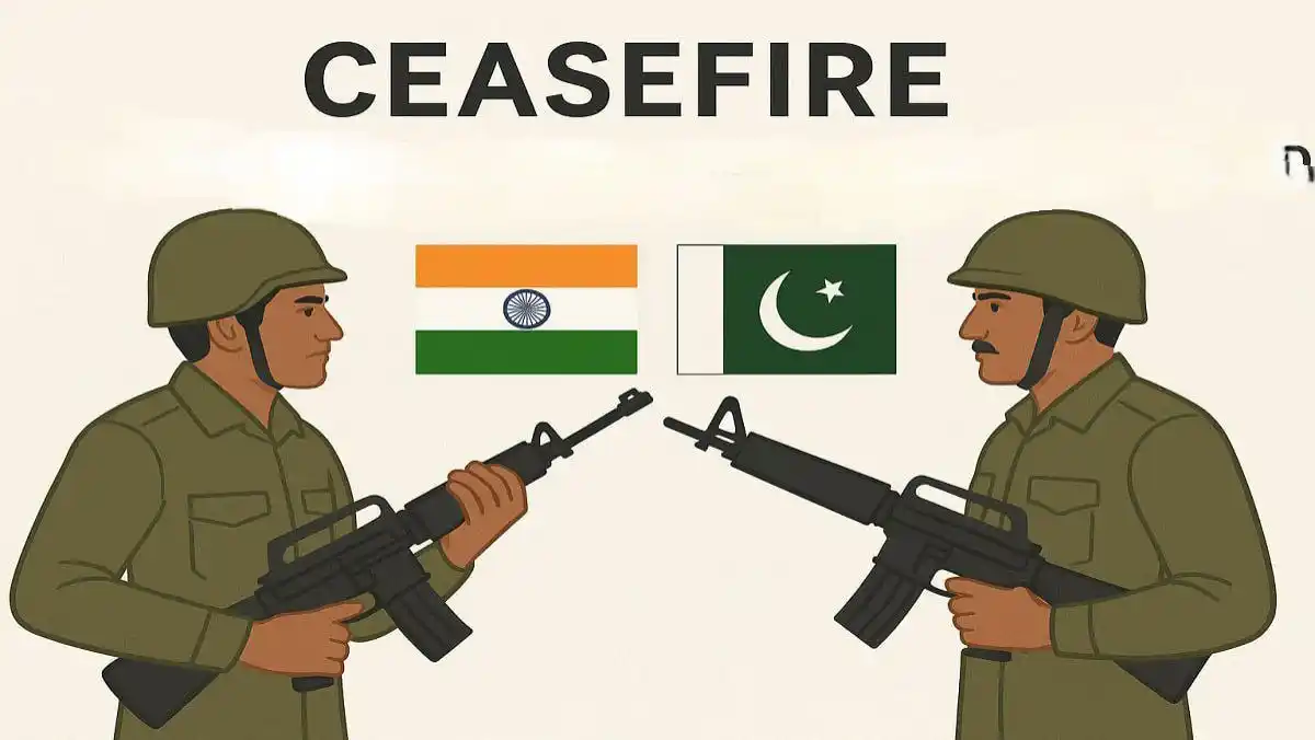Image from Adda247: 🏃♂️ A *ceasefire* is one of the most significant steps in resolving...