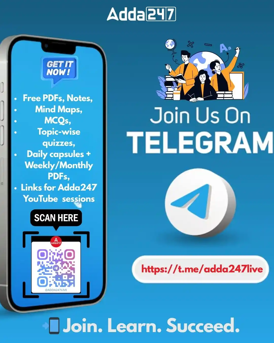 Image from Adda247: 🚨 All Aspirants — This is for YOU! 📲 Join our Official Telegram Chan...