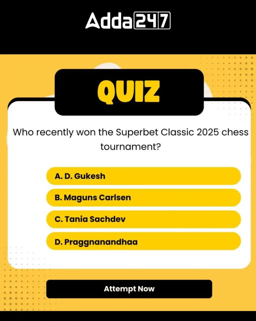 Image from Adda247: 🤔 *Answer this* : https://t.me/adda247live...