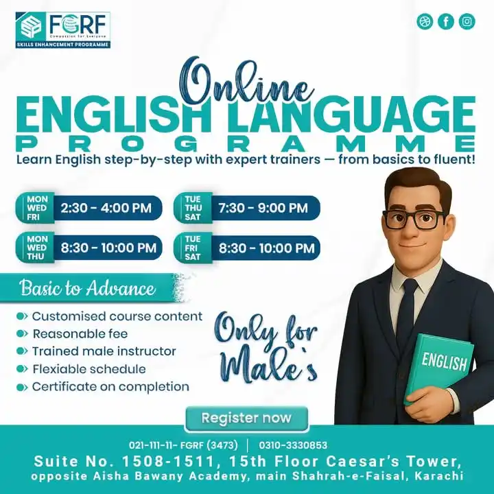 Image from Skills Enhancement Programme: 🗣✨ English Language Online Course – For Males Only! Want to improve ...