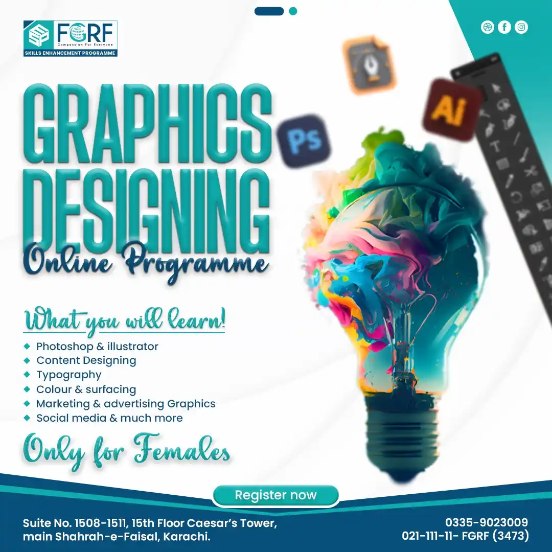Image from Skills Enhancement Programme: 🎨✨ Graphic Designing Online Course – For Females Only!  Want to start...