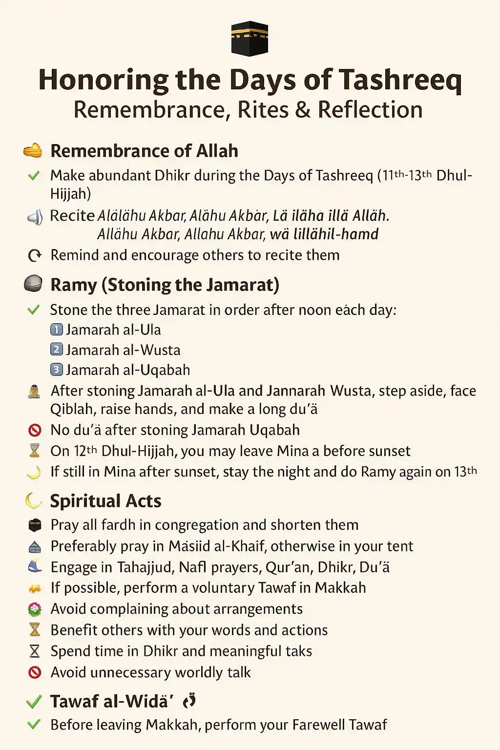Image from AlHuda International: 🕋 Honoring the Days of Tashreeq – Remembrance, Rites & Reflection - 1...