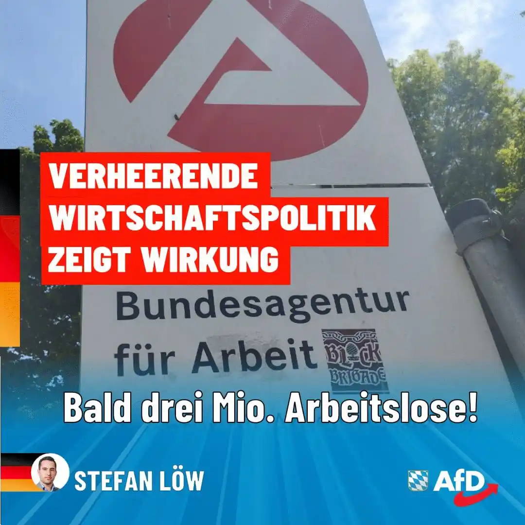 Image from AfD Weiden-Neustadt-Tirschenreuth: Immer mehr Arbeitslose: Desaströse Wirtschaftspolitik trifft die arbei...