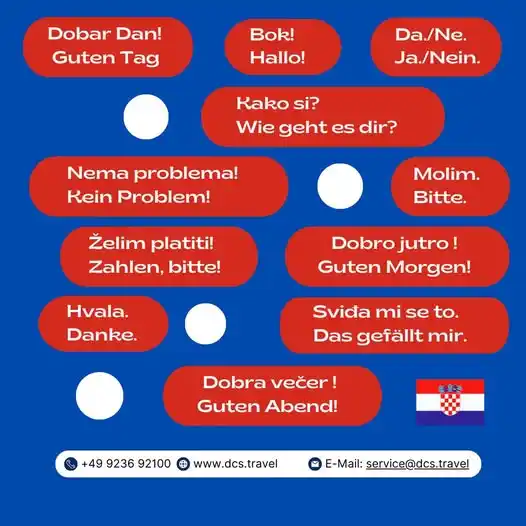 Image from Dein Flussschiff - DCS Kreuzfahrten und mehr www.dcs.travel: ❤️🤍💙Kroatisch ist die Amtssprache in der Republik Kroatien und wird ...