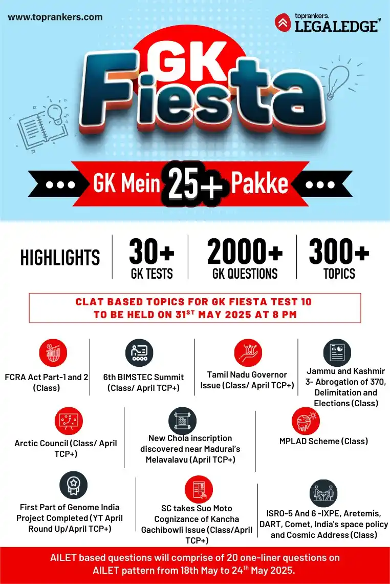 Image from LE Notice Board: *LE Update:* We’re starting *GKFiesta* for all CLAT 2026/27 aspirants,...