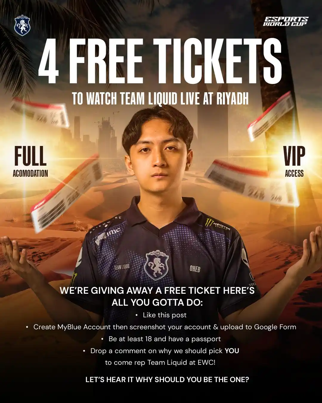 Image from TEAM LIQUID ID: MAU NONTON TEAM LIQUID LANGSUNG DI RIYADH? 🌟 Kami bagi-bagi 4 TIKET G...