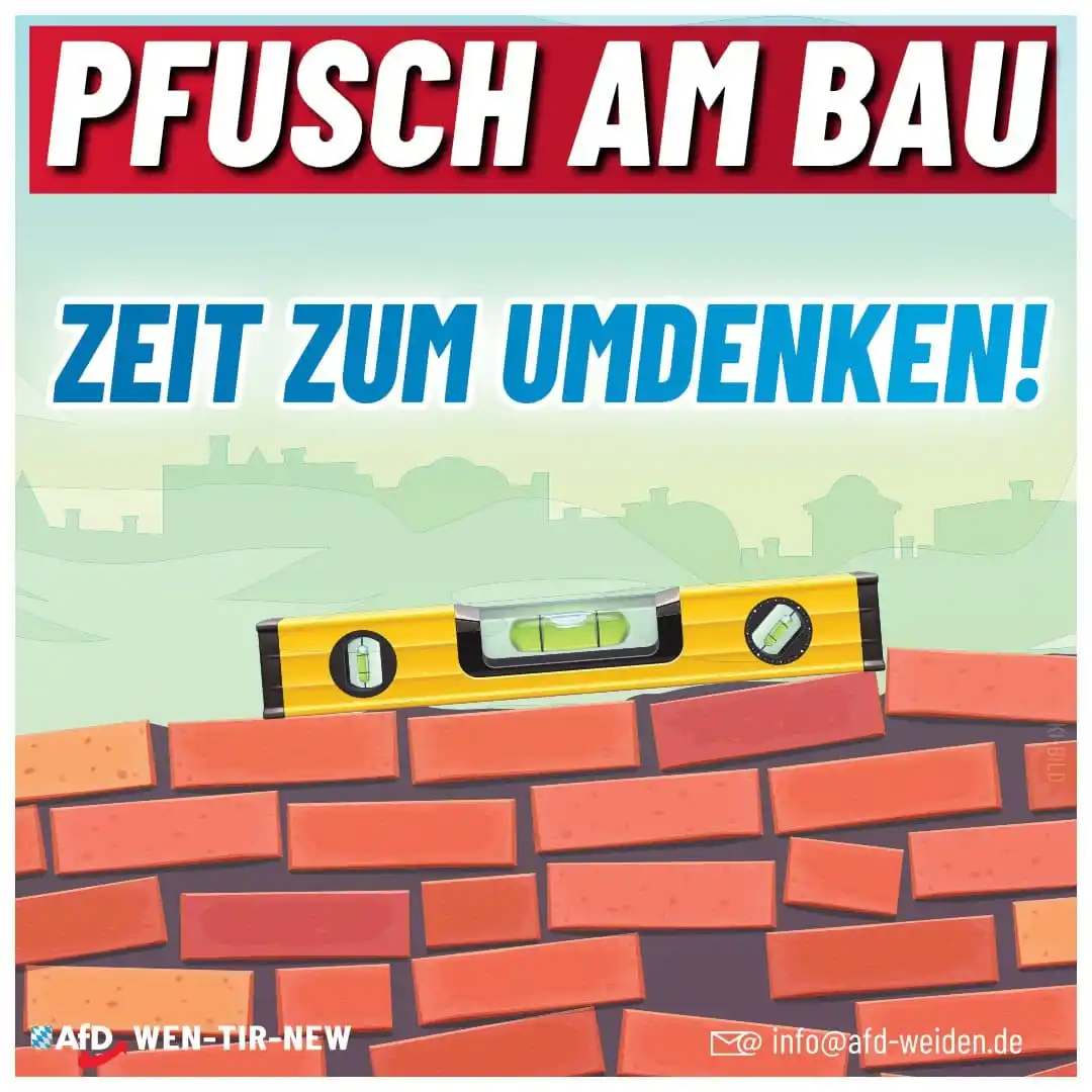 Image from AfD Weiden-Neustadt-Tirschenreuth: 🚨 Pfusch am Bau: Immer mehr Mängel bei Neubauten! 🚨 Eine neue Studi...