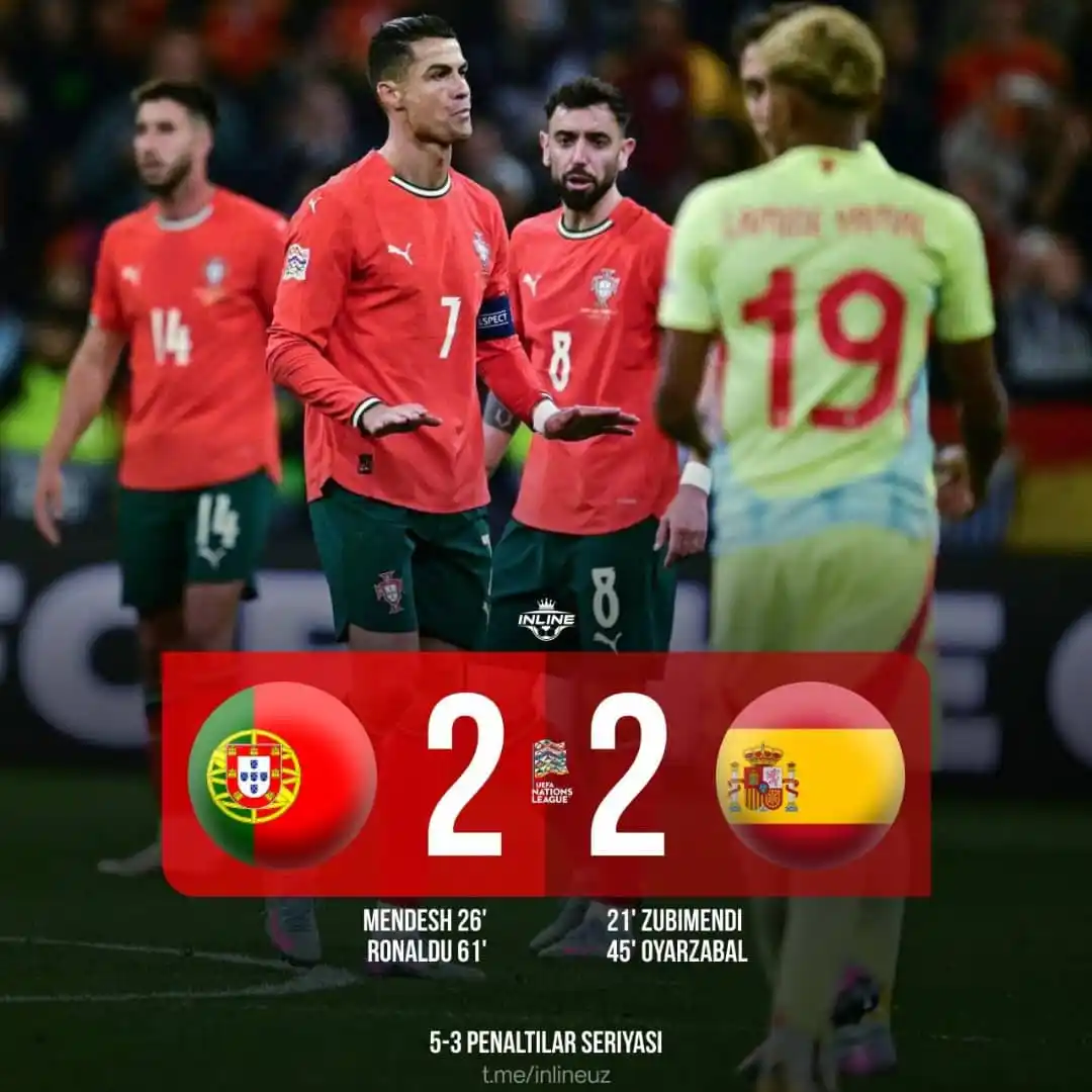 Image from ABC NEWS TJ: ⚡️ Португалия ва Роналду икка карра мусобақа чемпионига айланишди 🇪�...