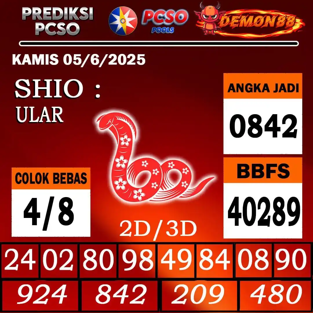 Image from PREDIKSI TOGEL TOTO MACAU'BANDAR TOGEL ONLINE'PREDIKSI TOGEL SINGAPORE'PREDIKSI TOGEL HONGKONG': PREDIKSI TOGEL PCSO 🇵🇭🇵🇭🇵🇭🇵🇭🇵🇭🇵🇭 5 June  2025 BBFS : 40289...