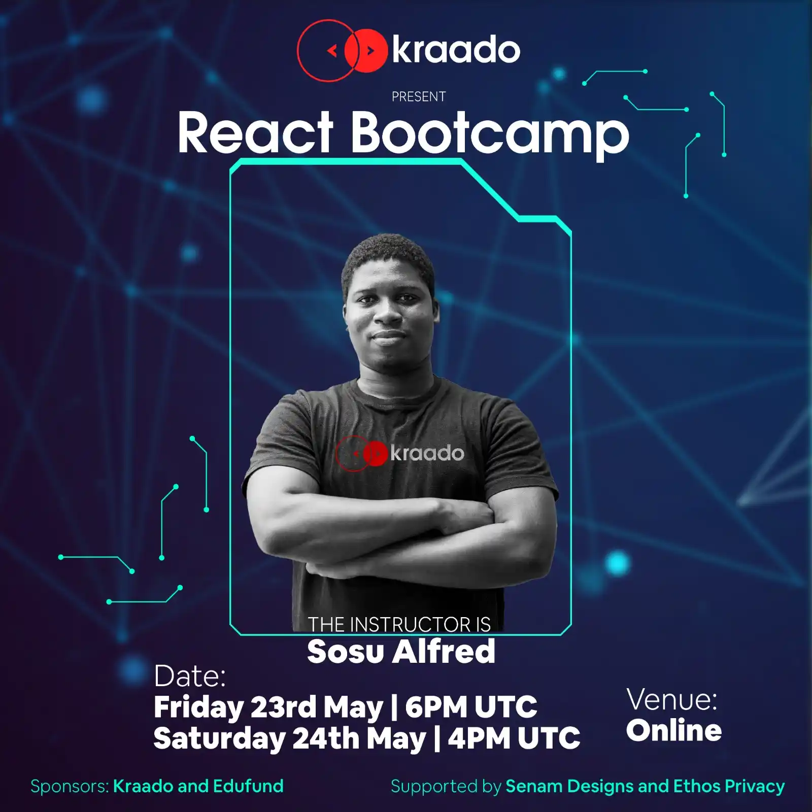Image from Kraado: 🚨 Ready to level up your tech skills? Join the FREE *React Bootcamp*...