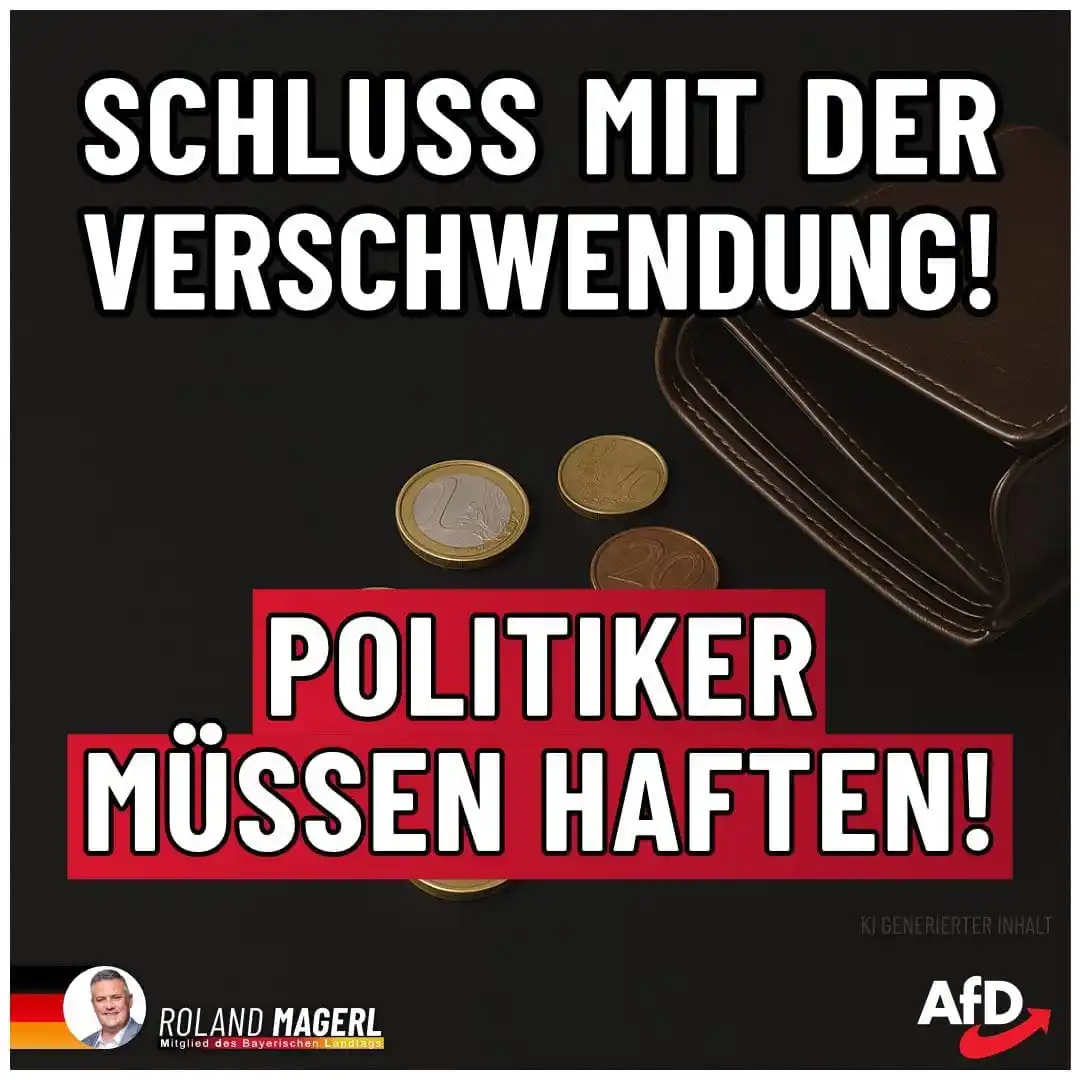 Image from AfD Weiden-Neustadt-Tirschenreuth: ‼️ Schluss mit Steuergeldverschwendung – Politiker müssen endlich haft...