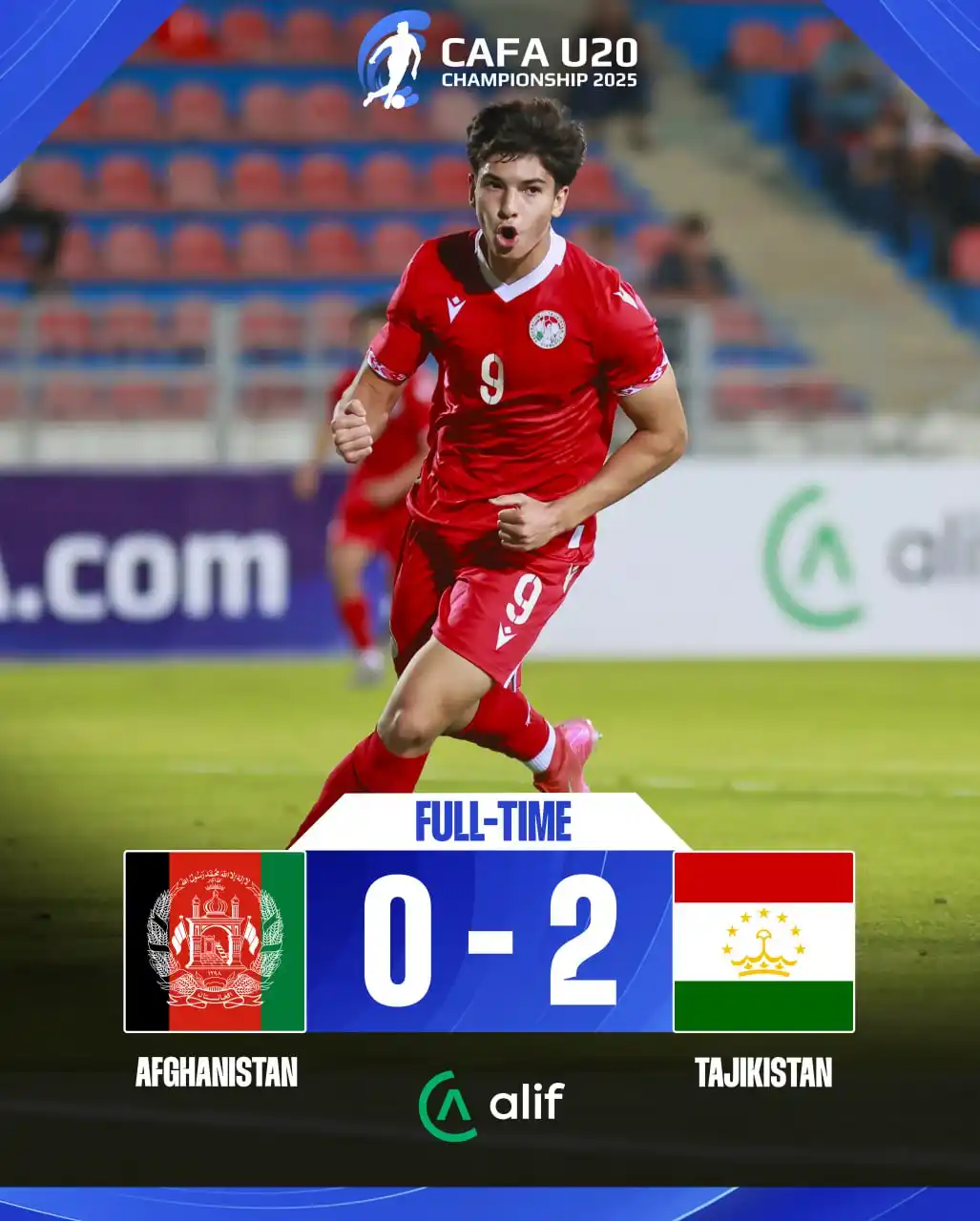 Image from ABC NEWS TJ: 🇹🇯 МУНТАХАБИ ҶАВОНОНИ ТОҶИКИСТОН (U-18) ЧЕМПИОНАТИ CAFA-2025-РО БО П...