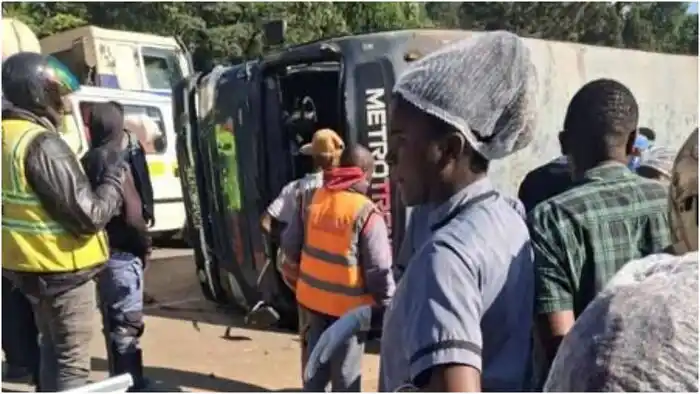 Image from Cyprian Is, Nyakundi: Two people have been confirmed dead after a road accident along Kiambu...