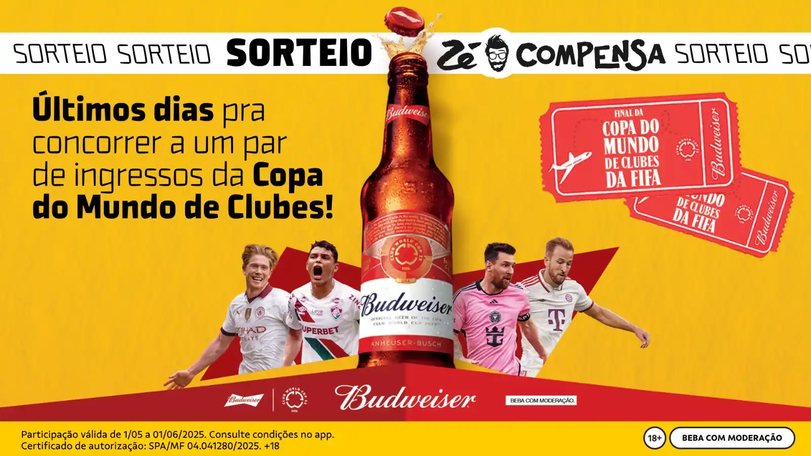 Image from Zé Delivery: *Últimos dias pra aproveitar esse sorteio!* 😱  *Você na final da Copa...
