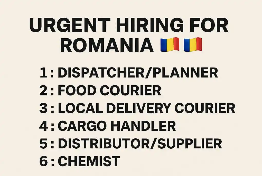 Image from KHAN Latest Job Alerts & Employment Updates Atitude Test & Job Interview Guide Work From Home: *Urgent Hiring For Romania 🇷🇴🇷🇴* *1* : Dispatcher/Planner *2* : Fo...