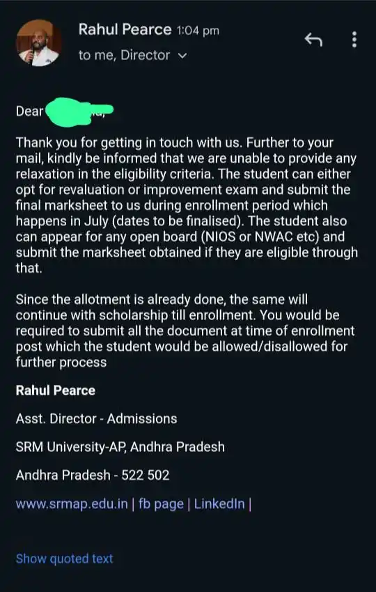 Image from JANGRI UPDATES: APPROVED BY SRM-AP !!...