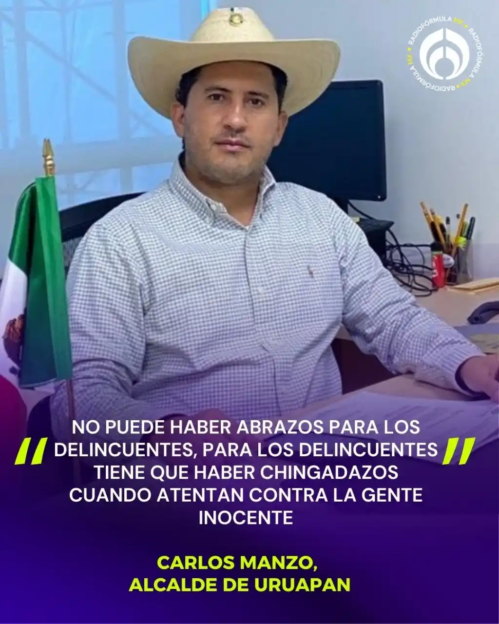 Image from Radio Fórmula: Estrategia de seguridad en polémica... otra vez: el alcalde de Uruapan...