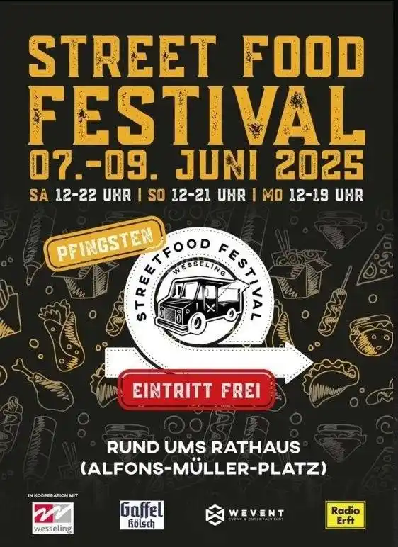 Image from Radio Erft: Moin ihr Lecker-Schmecker 😋 Über Pfingsten gibt es auf dem Street Fo...