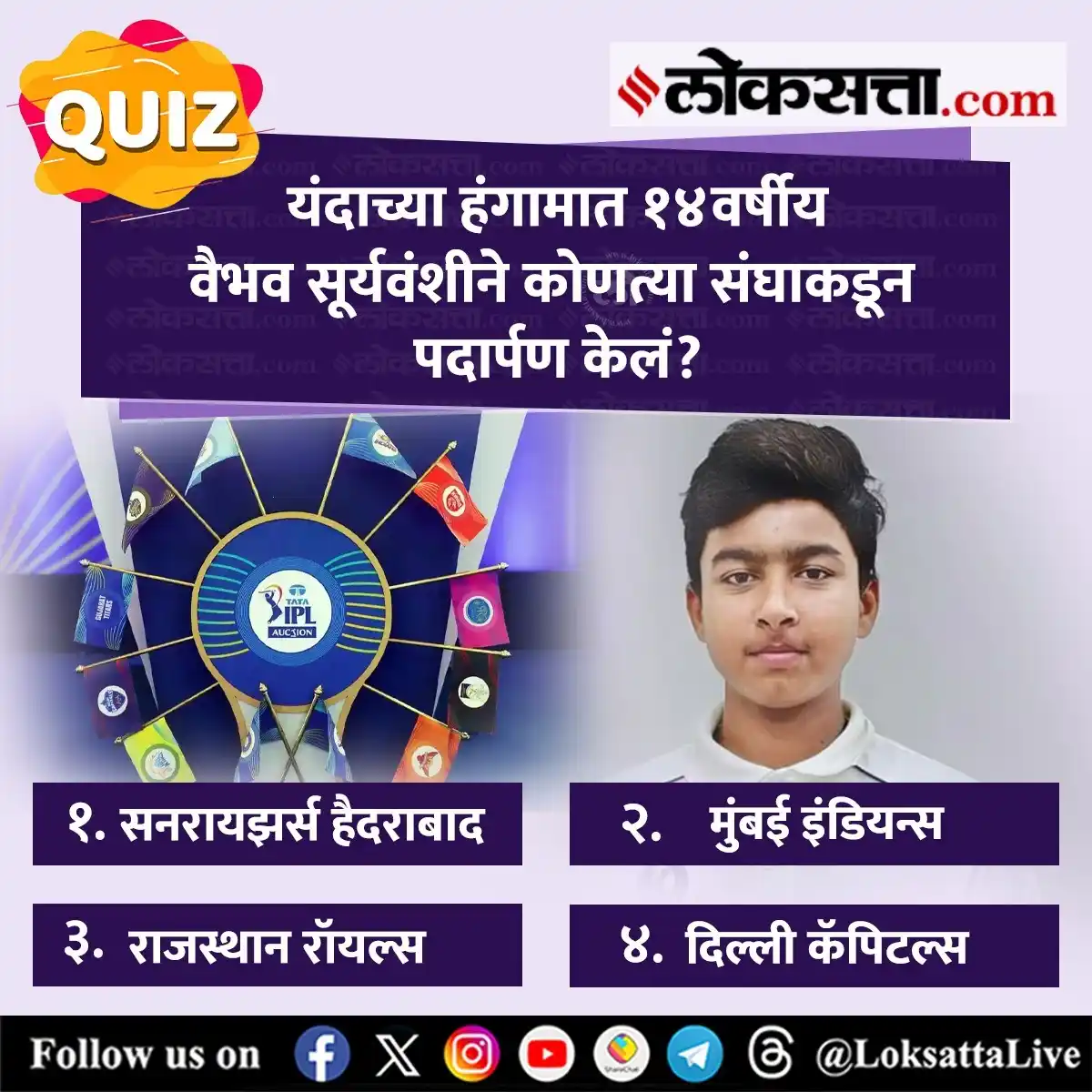 Image from Loksatta : यंदाच्या हंगामात १४ वर्षीय वैभव सूर्यवंशीने कोणत्या संघाकडून पदार्पण क...