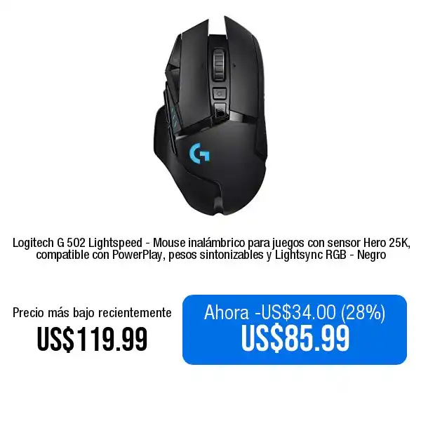 Image from Ofertas y Descuentos Colombia: Comprar ➡️ www.amazon.com/dp/B07L4BM851?tag=co0fa-20  Logitech G 502 L...
