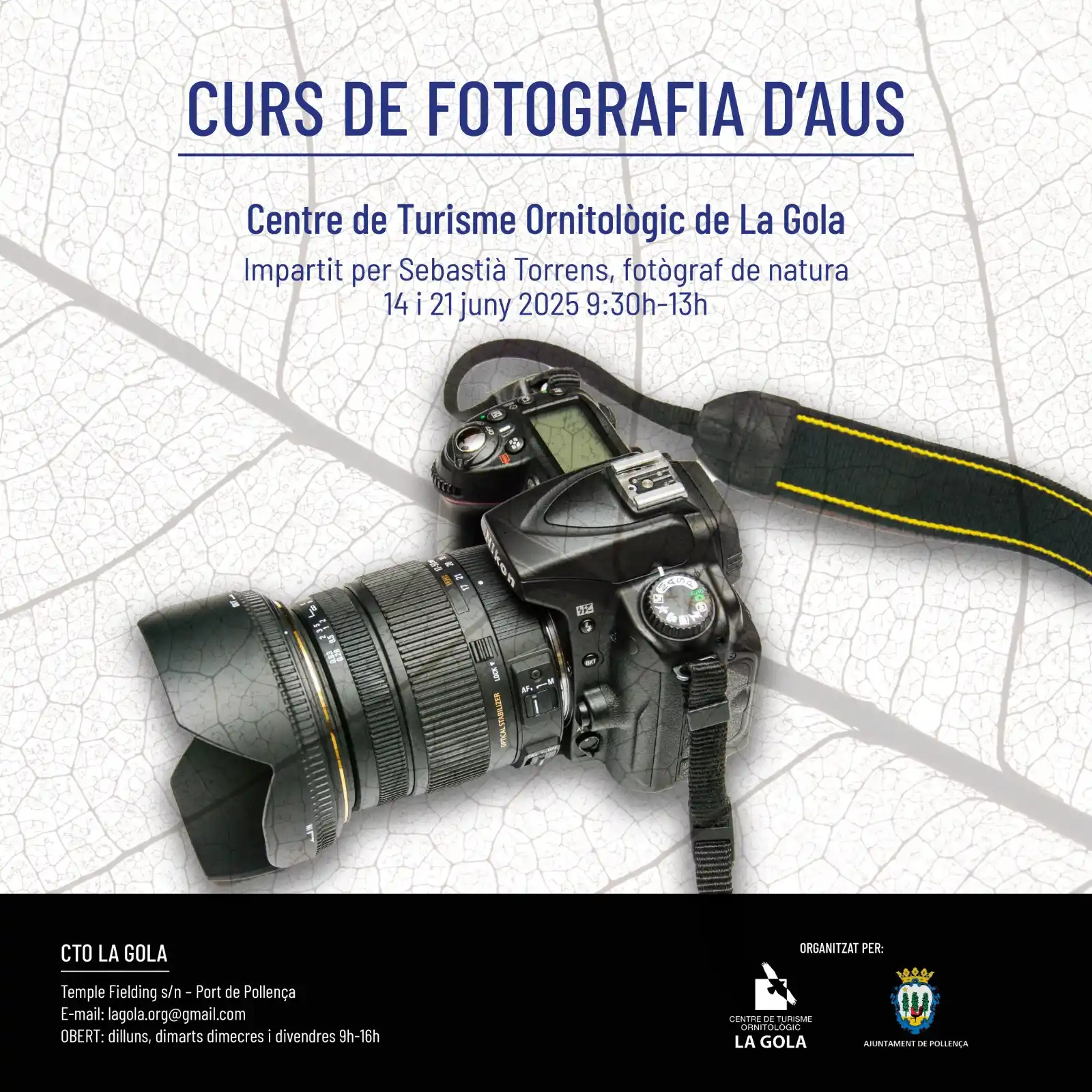 Image from Ajuntament de Pollença: 📷 El Centre de Turisme Ornitològic de La Gola organitza un curs d'ini...