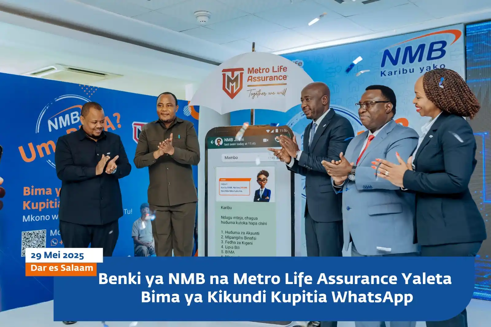 Image from NMB Bank Plc: Kwa kushirikiana na Metro Life Assurance tumezindua huduma ya kidijita...
