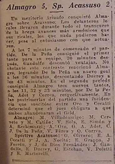 Image from Depto de Historia, Estadisticas y Museo del Club Almagro: <a class="text-blue-500 hover:underline cursor-pointer" href="/hashtag...